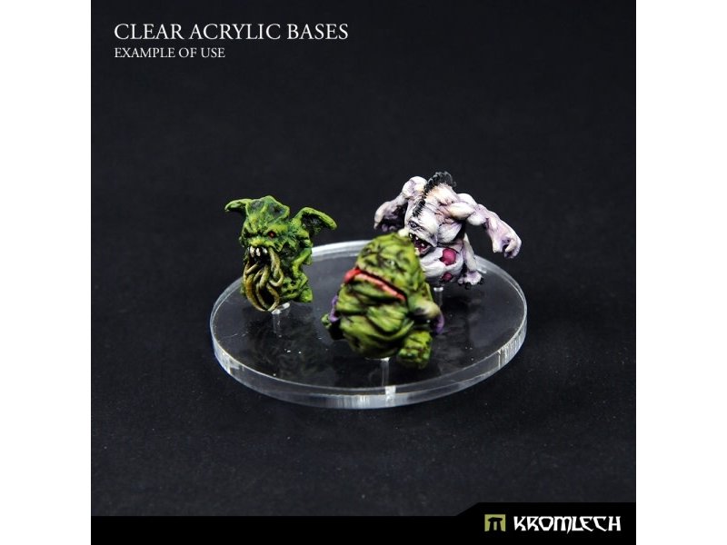 Kromlech Clear Acrylic Bases - Round 130mm (2)