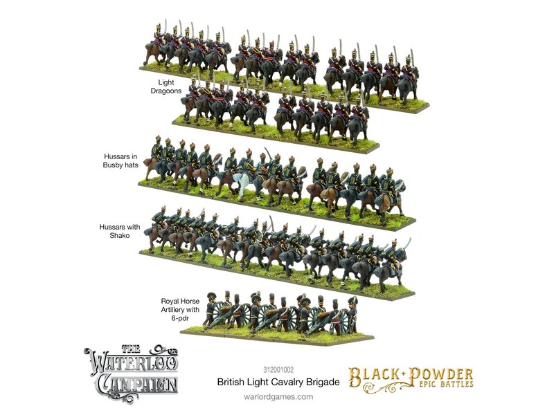Warlord Games Black Powder Epic Battles - Waterloo - British Light Cavalry Brigade