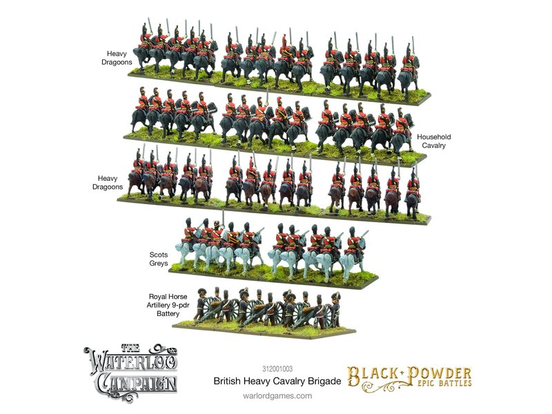 Warlord Games Black Powder Epic Battles - Waterloo - British Heavy Cavalry Brigade