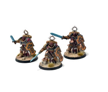 SPACE MARINES 3 Bladeguard Veterans #1 WELL PAINTED Warhammer 40K