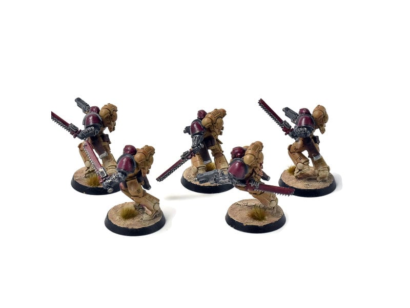 Games Workshop SPACE MARINES 5 Assault Intercessors #1 WELL PAINTED Warhammer 40K