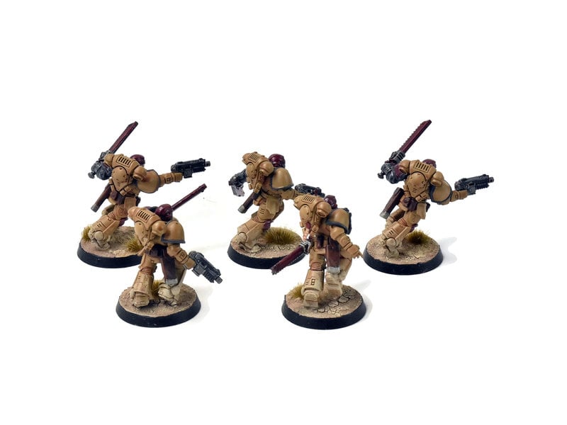 Games Workshop SPACE MARINES 5 Assault Intercessors #1 WELL PAINTED Warhammer 40K