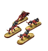 Games Workshop CHAOS DAEMONS 4 Flesh Hounds #3 OOP METAL WELL PAINTED Warhammer Sigmar