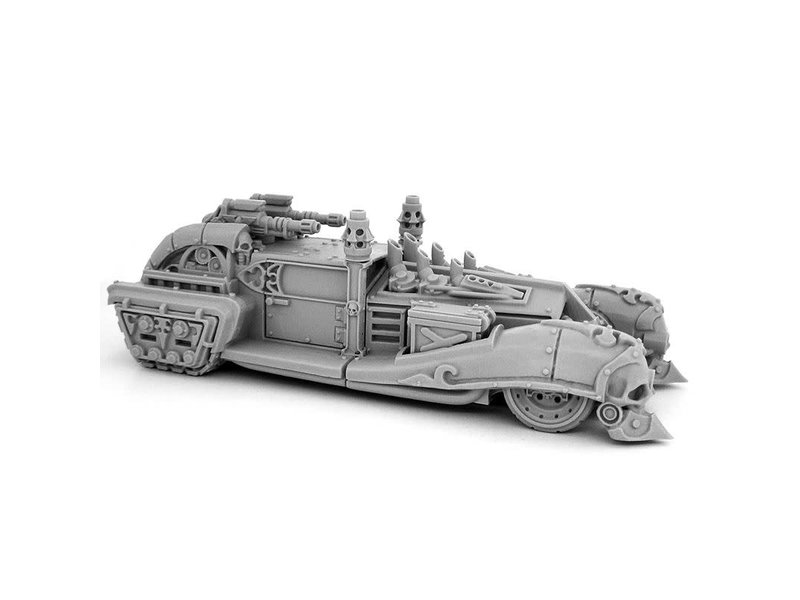 Grim Skull Heresy Hunter Female Mechanicum Inquisitor With Armored Car