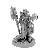 Grim Skull Heresy Hunter Female Mechanicum Inquisitor With Armored Car
