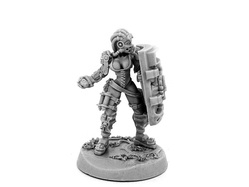 Grim Skull Heresy Hunter Female Arbitrator With Flamer Car