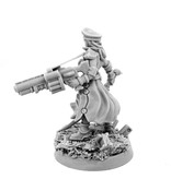 Grim Skull Imperial Female Commissar With Grenade Launcher
