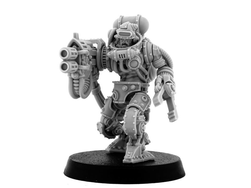 Grim Skull Mechanic Adept Battle Servitor With Heavy Melting Gun (HM)