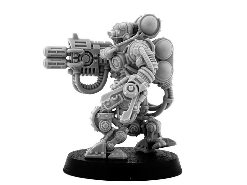 Grim Skull Mechanic Adept Battle Servitor With Heavy Melting Gun (HM)