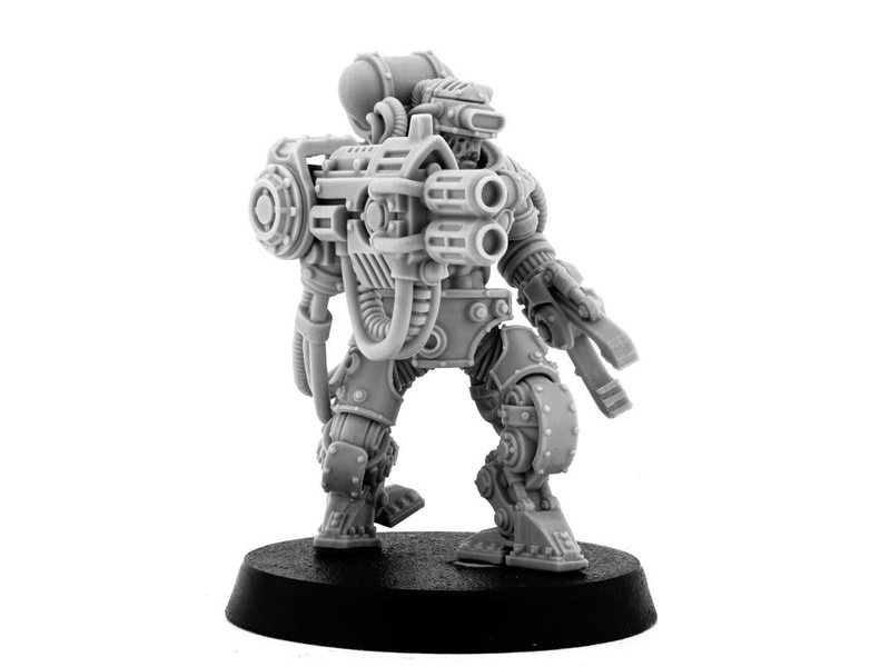 Grim Skull Mechanic Adept Battle Servitor With Heavy Melting Gun (HM)