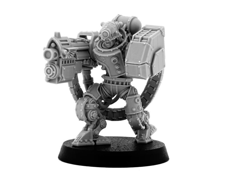 Grim Skull Mechanic Adept Battle Servitor With Heavy Boltgun (HM)