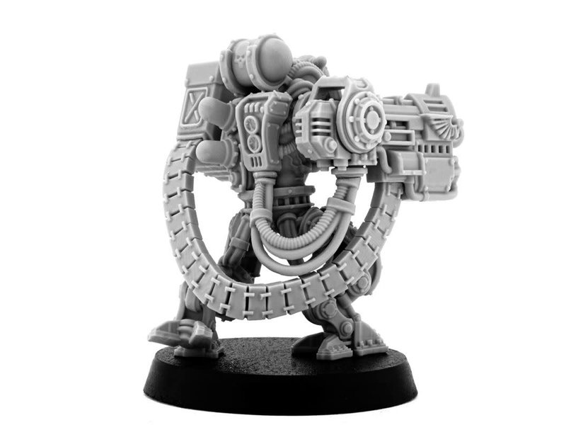 Grim Skull Mechanic Adept Battle Servitor With Heavy Boltgun (HM)