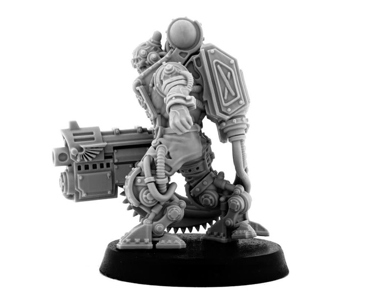 Grim Skull Mechanic Adept Battle Servitor With Heavy Boltgun (LM)