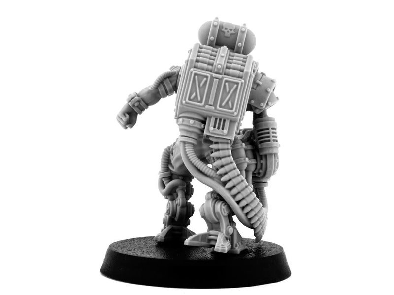 Grim Skull Mechanic Adept Battle Servitor With Heavy Boltgun (LM)