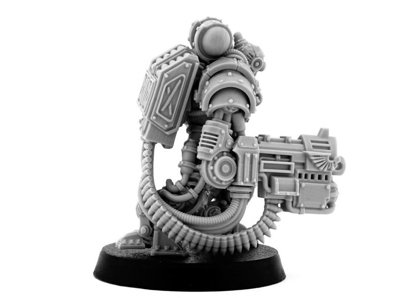 Grim Skull Mechanic Adept Battle Servitor With Heavy Boltgun (LM)