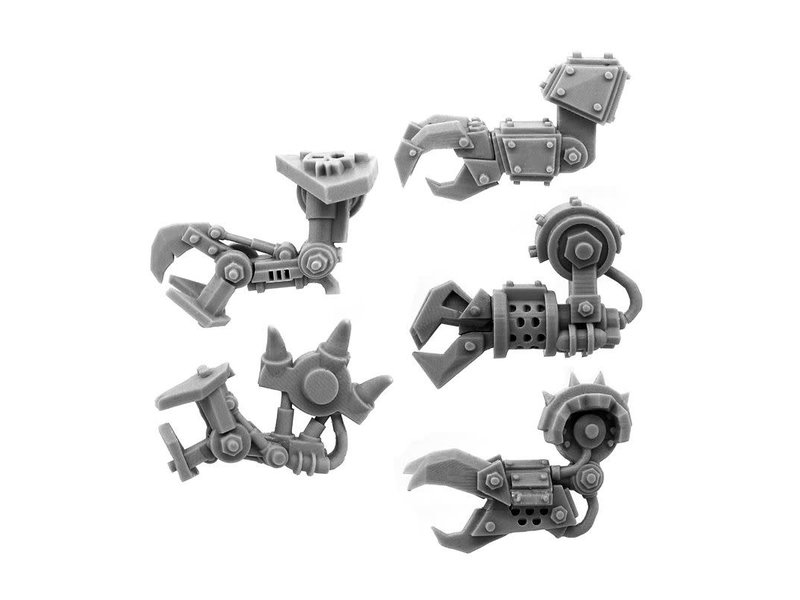 Grim Skull Ork Cyborg Conversion Bits Bionic Claw Arm (5U) (Left)