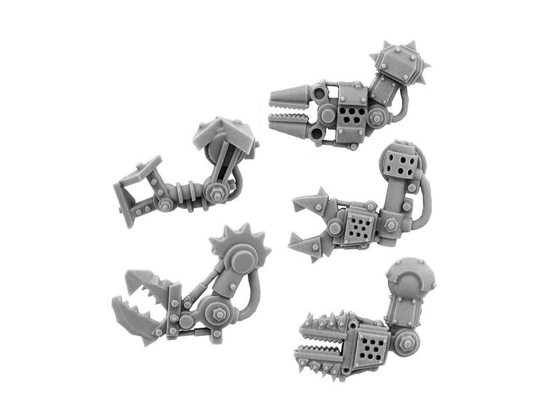 Grim Skull Ork Cyborg Conversion Bits Bionic Fist Arm (5U) (Left)