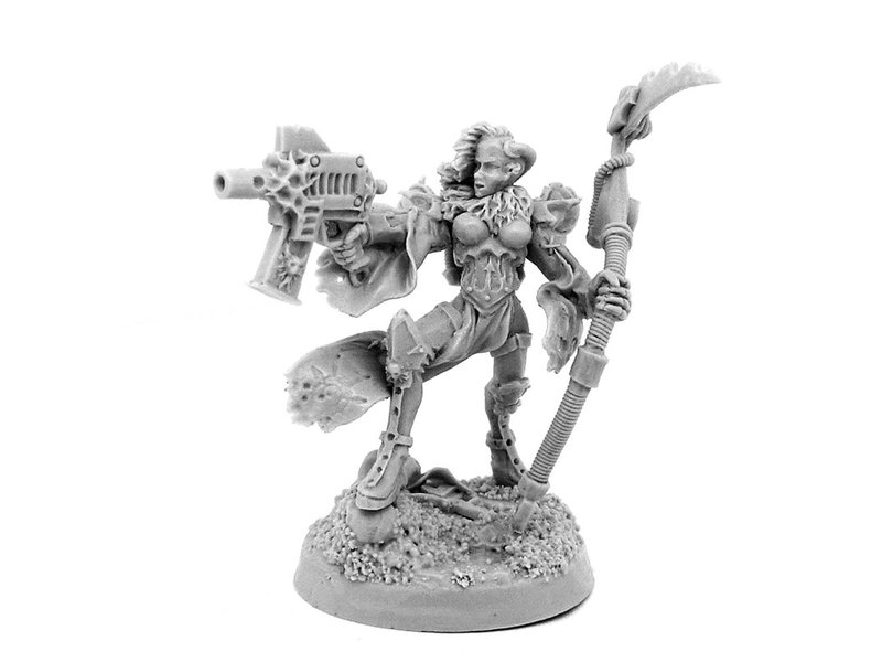 Grim Skull Chaos Renegade Sister With Scythe And Gun