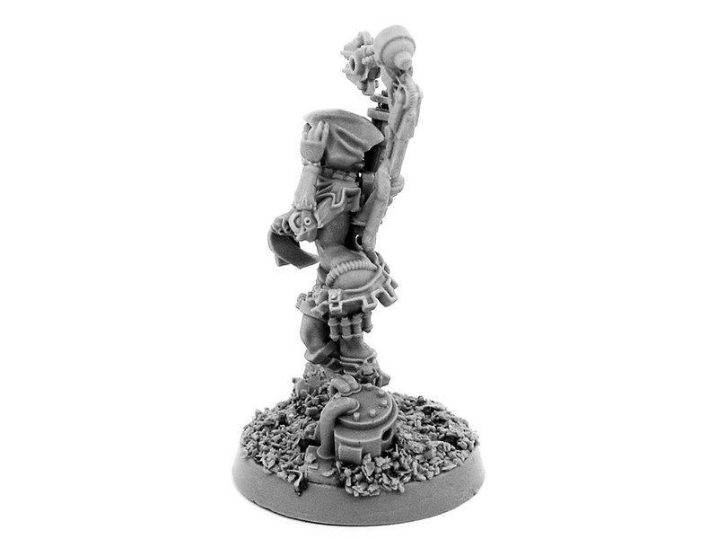 Grim Skull Mechanic Adept Female Tech Priest With Servo-Arm Mk-V