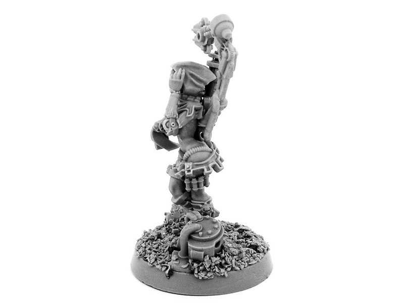 Grim Skull Mechanic Adept Female Tech Priest With Servo-Arm Mk-V