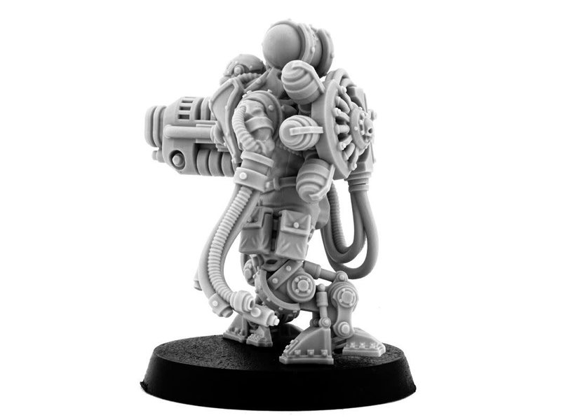 Grim Skull Mechanic Adept Battle Servitor With Plasma Cannon (HM)