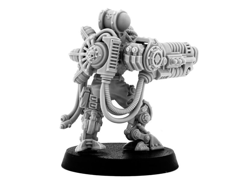 Grim Skull Mechanic Adept Battle Servitor With Plasma Cannon (HM)