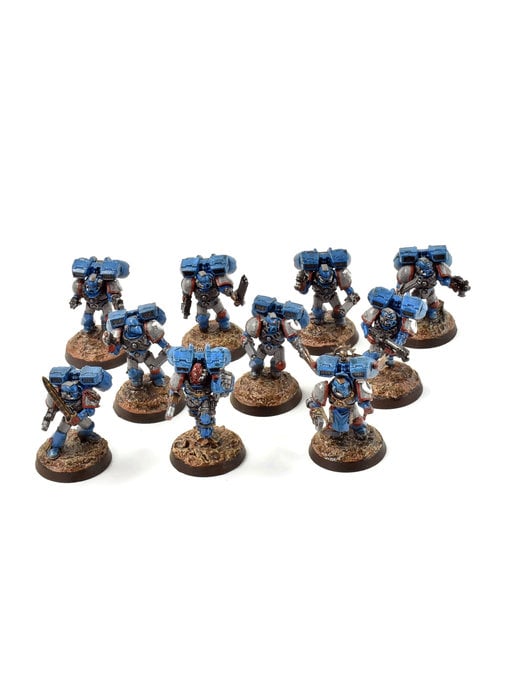 SPACE MARINES 10 Assault Marines #2 WELL PAINTED Warhammer 40K