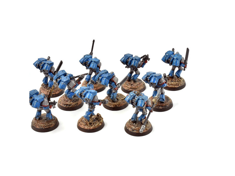 Games Workshop SPACE MARINES 10 Assault Marines #2 WELL PAINTED Warhammer 40K