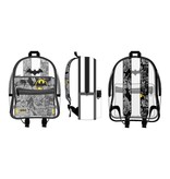 Bioworld Batman - Clear Backpack With Aop Removable Pouch