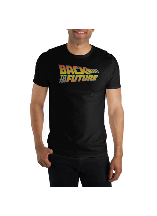 Back To The Future - Basic Back To The Future Logo Mens Black Tee