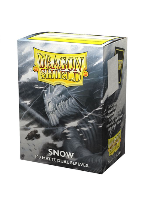 Dragon Shield Sleeves Matte Dual Snow 100Ct