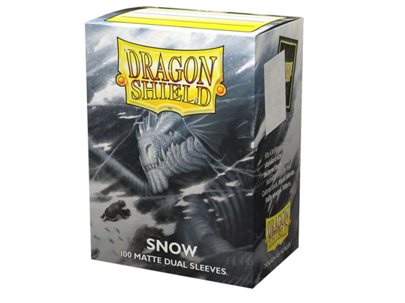 Dragon Shield Sleeves Matte Dual Snow 100Ct