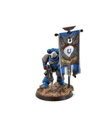 Games Workshop SPACE MARINES Ancient with Astartes Banner #1 WELL PAINTED 40K