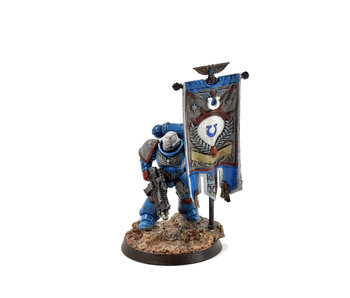 SPACE MARINES Ancient with Astartes Banner #1 WELL PAINTED 40K
