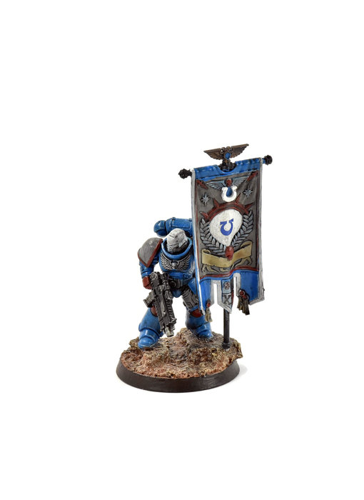 SPACE MARINES Ancient with Astartes Banner #1 WELL PAINTED 40K