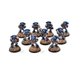 SPACE MARINES 10 Tactical Marines #1 WELL PAINTED Warhammer 40K