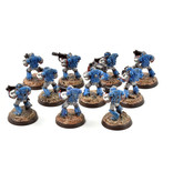 Games Workshop SPACE MARINES 10 Tactical Marines #1 WELL PAINTED Warhammer 40K