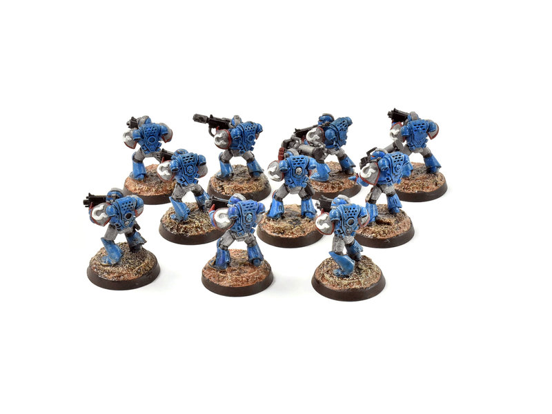 Games Workshop SPACE MARINES 10 Tactical Marines #1 WELL PAINTED Warhammer 40K