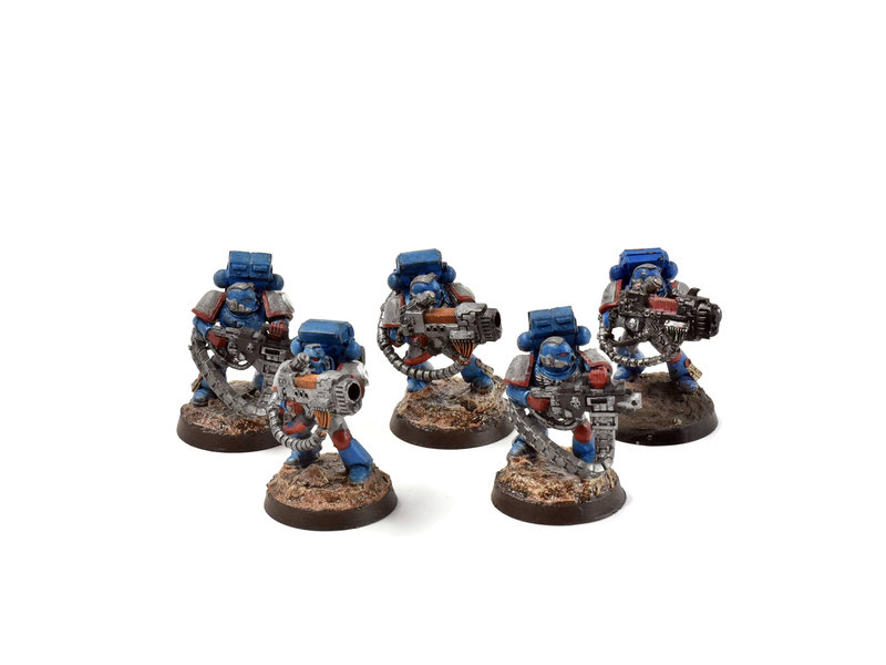 Games Workshop SPACE MARINES 5 Devastators #2 METAL WELL PAINTED 40K Devastator squad