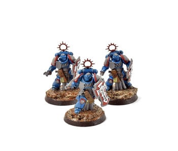 SPACE MARINES 3 Bladeguard Veterans #1 WELL PAINTED Ultramarines 40K