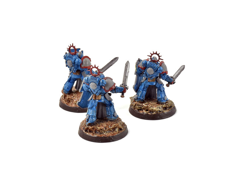 Games Workshop SPACE MARINES 3 Bladeguard Veterans #1 WELL PAINTED Ultramarines 40K