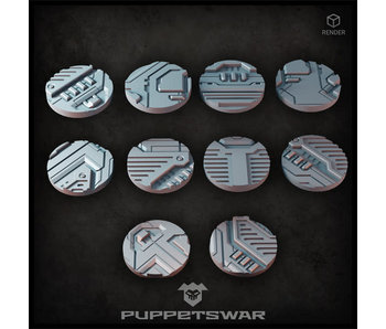 Puppetswar Alpha Sector Bases - Round 32mm (x10)
