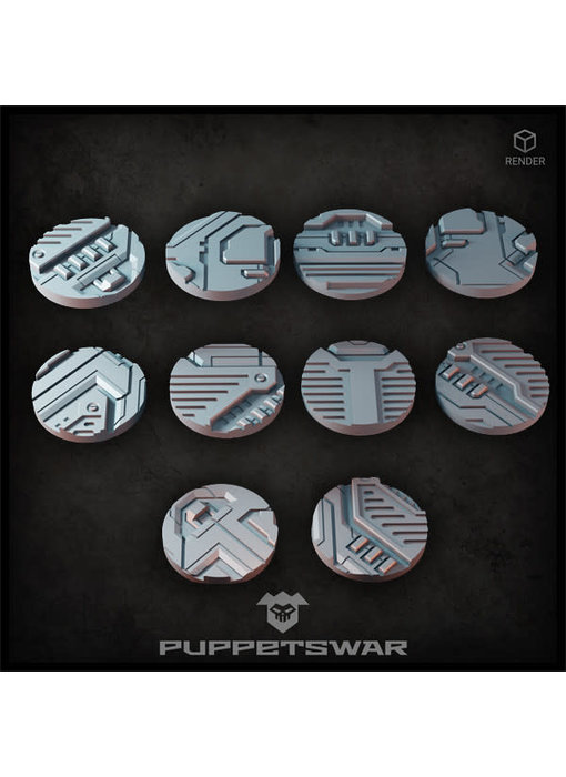 Puppetswar Alpha Sector Bases - Round 32mm (x10)