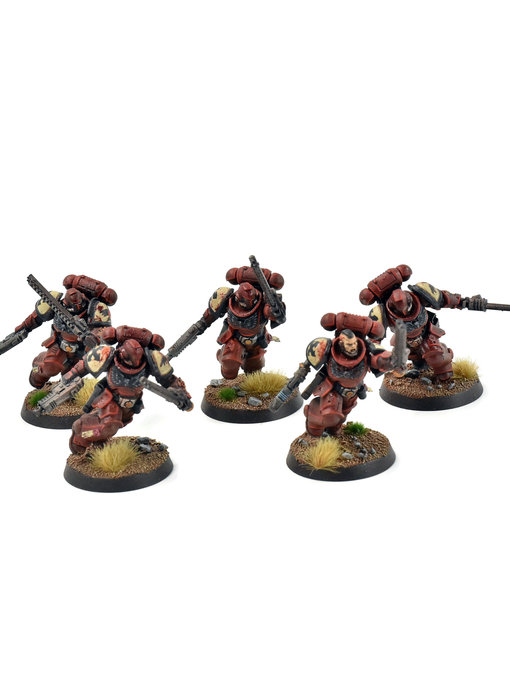 BLOOD ANGELS 5 Assault Intercessors #1 WELL PAINTED blood raven Warhammer 40K