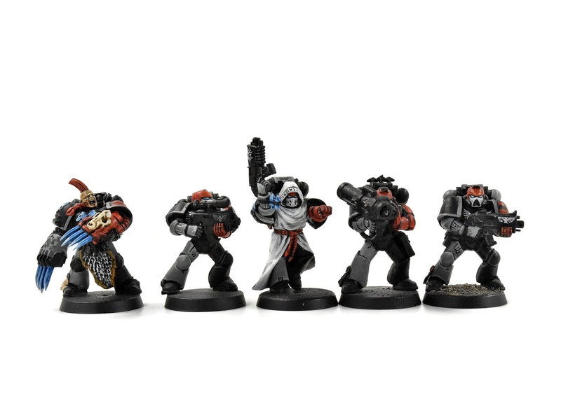 Games Workshop SPACE MARINES 10 Marines Converted #3 WELL PAINTED METAL Warhammer 40K