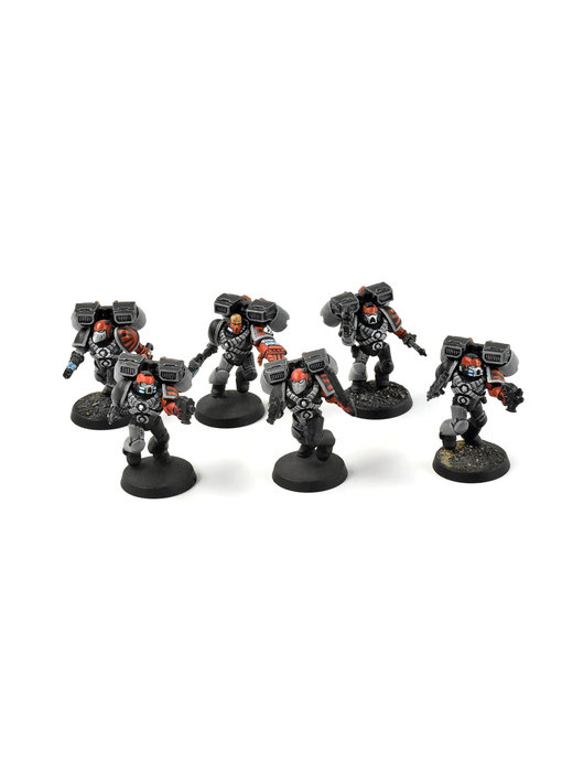 SPACE MARINES 6 Assault Marines #2 WELL PAINTED Warhammer 40K