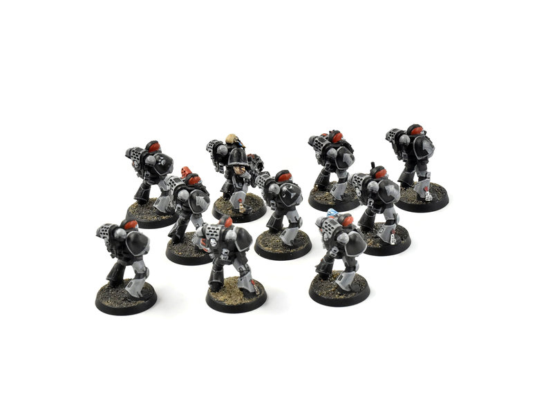 Games Workshop SPACE MARINES 10 Marines Converted #1 WELL PAINTED Warhammer 40K