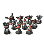 Games Workshop SPACE MARINES 10 Marines Converted #2 WELL PAINTED missing 1 backpack 40K