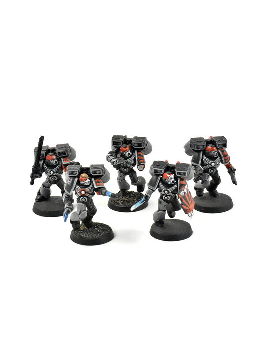 SPACE MARINES 5 Assault Marines #1 WELL PAINTED Warhammer 40K