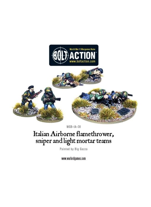 Bolt Action (2nd Edition) - Italian - Paracadutisti flamethrower, sniper & light mortar teams